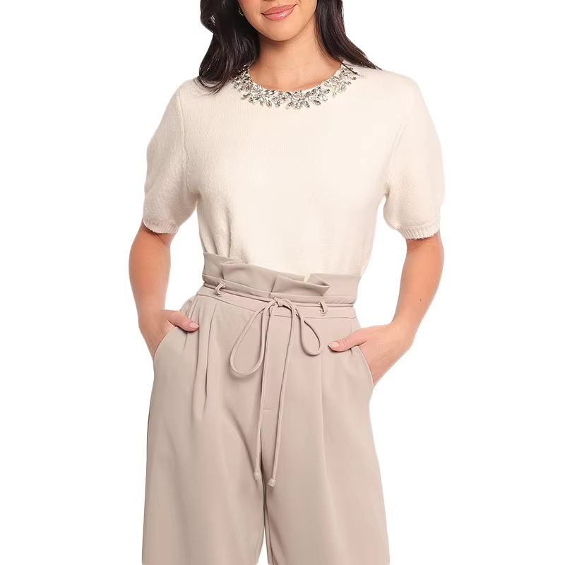 Women’s Embellished Knitted Sweater Top