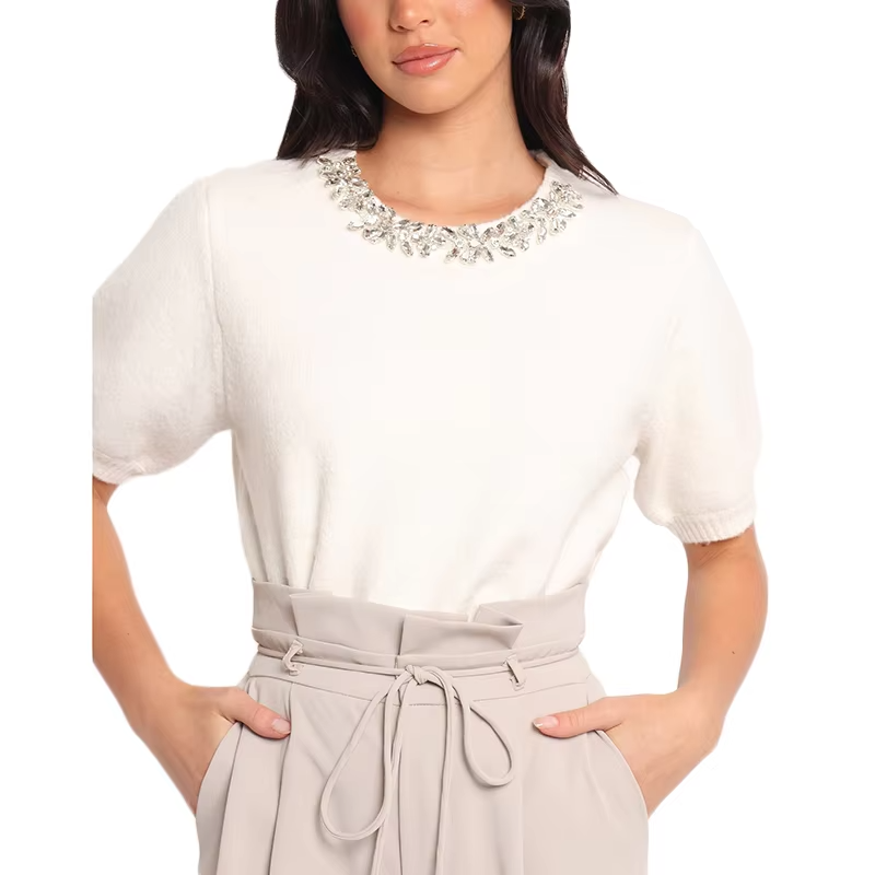 Women’s Embellished Knitted Sweater Top