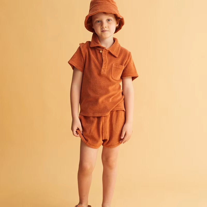 Kids’ Summer Terry Cloth Two-Piece Set – Boys