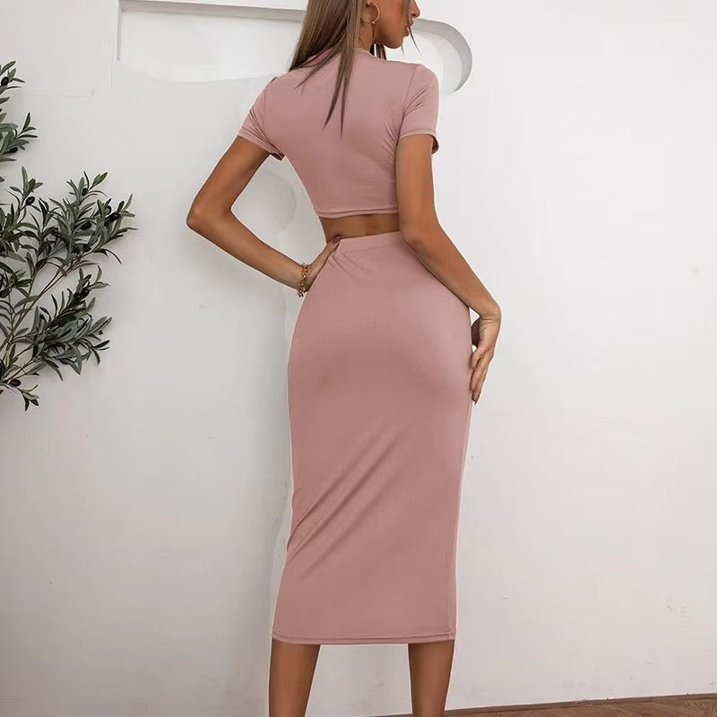 Women’s Slim Fit T-shirt & Skirt Set