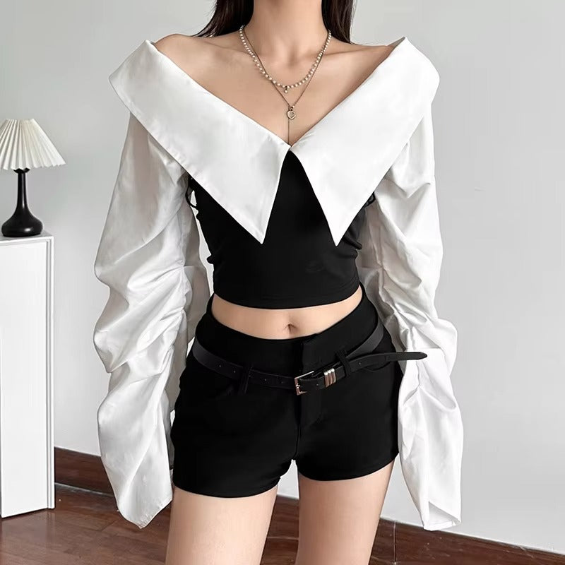 Women’s Slim Fit V-Neck Long Sleeve Top