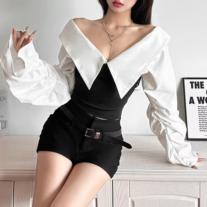 Women’s Slim Fit V-Neck Long Sleeve Top