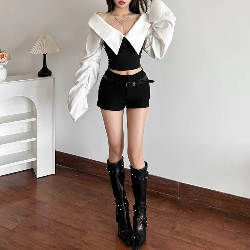 Women’s Slim Fit V-Neck Long Sleeve Top